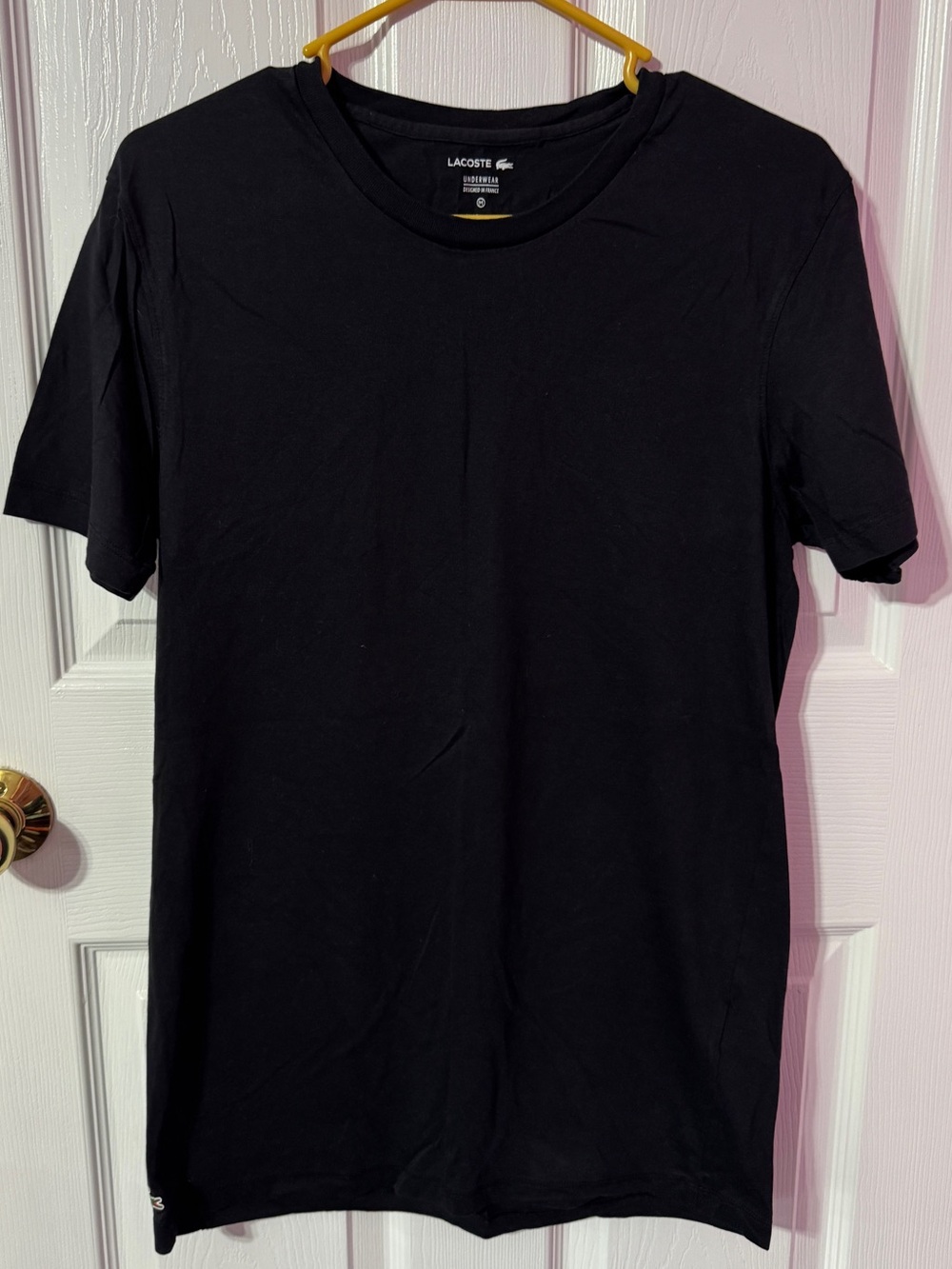 Lacoste Men's Black Short Sleeve Crew Tee